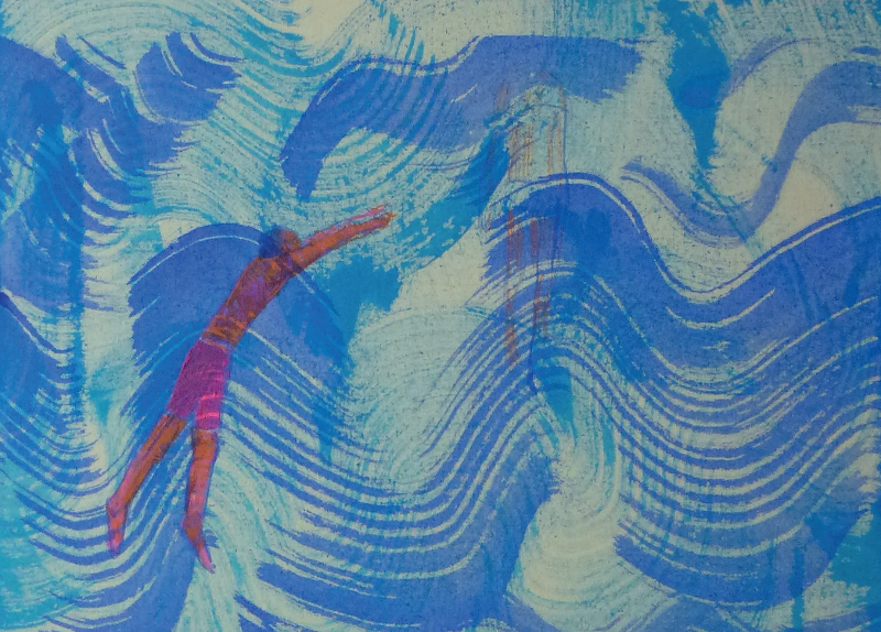 Welle 2, 2022, 40 x 75 cm