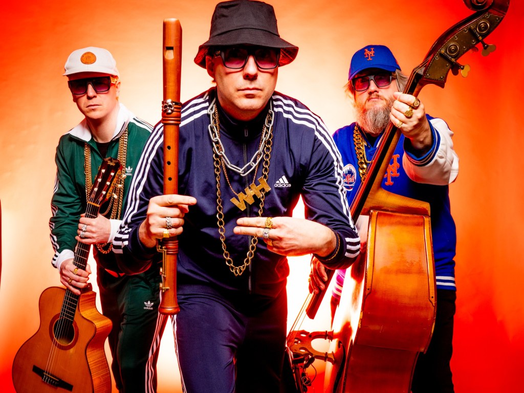 Trio Wildes Holz mit ihren Instrumenten